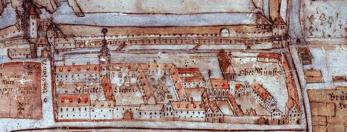 Ausschnitt aus einer historischen Karte des Obermünsterviertels © Hagen Horoba
